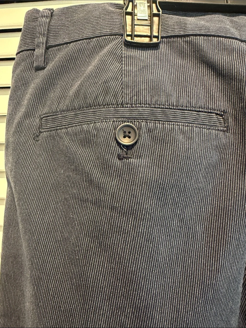 Banana Republic Men's Dark Navy Pinstripe Chino Pants 36x30